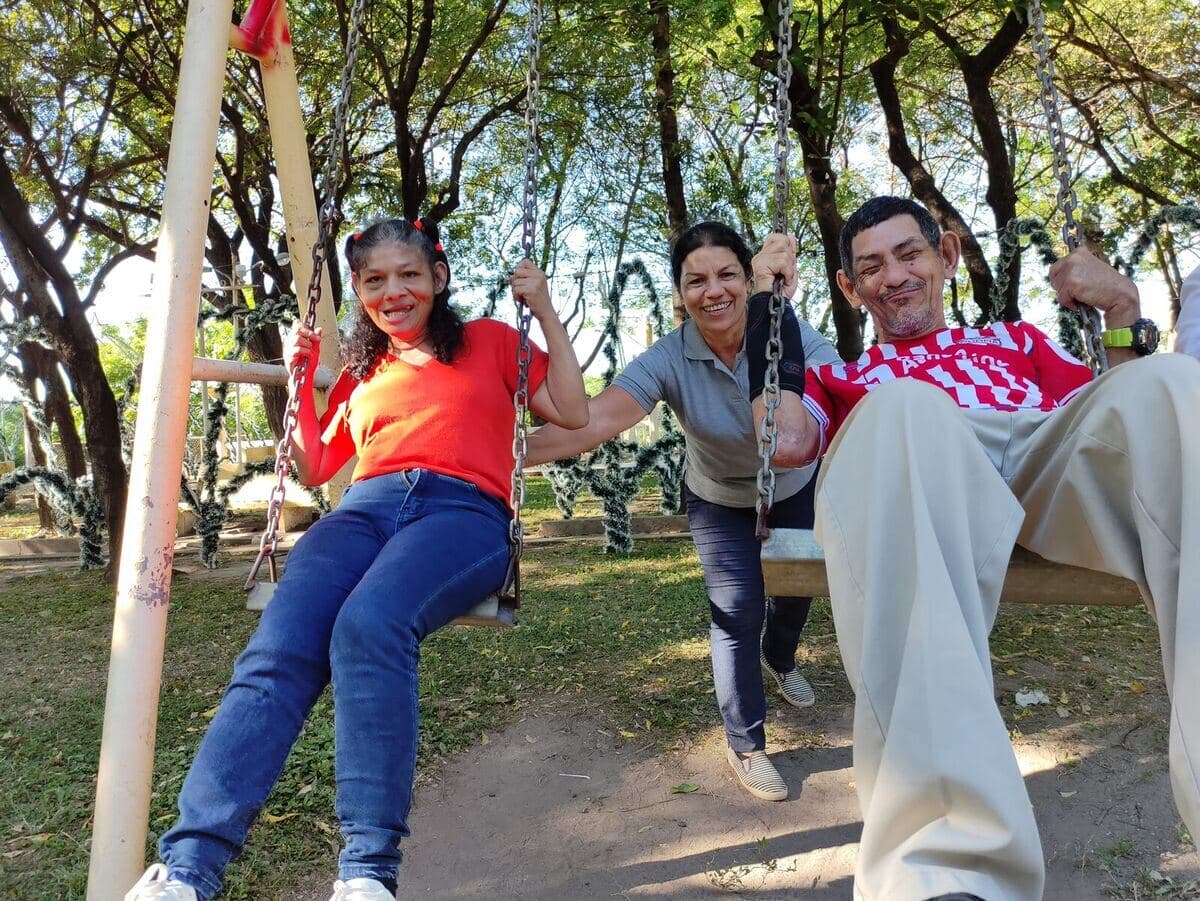 Enjoying the park together
